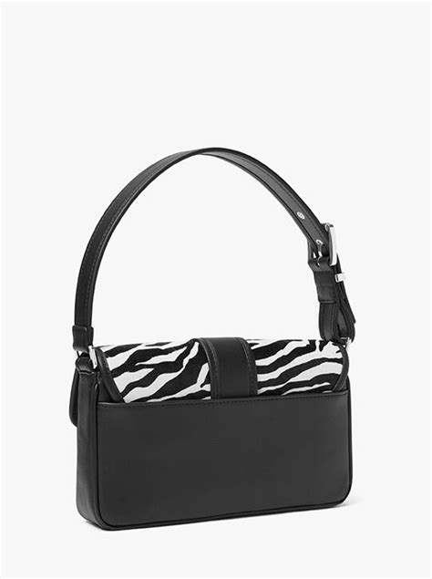 michael kors calf hair handbag|Colby Medium Zebra Print Calf Hair Shoulder Bag .